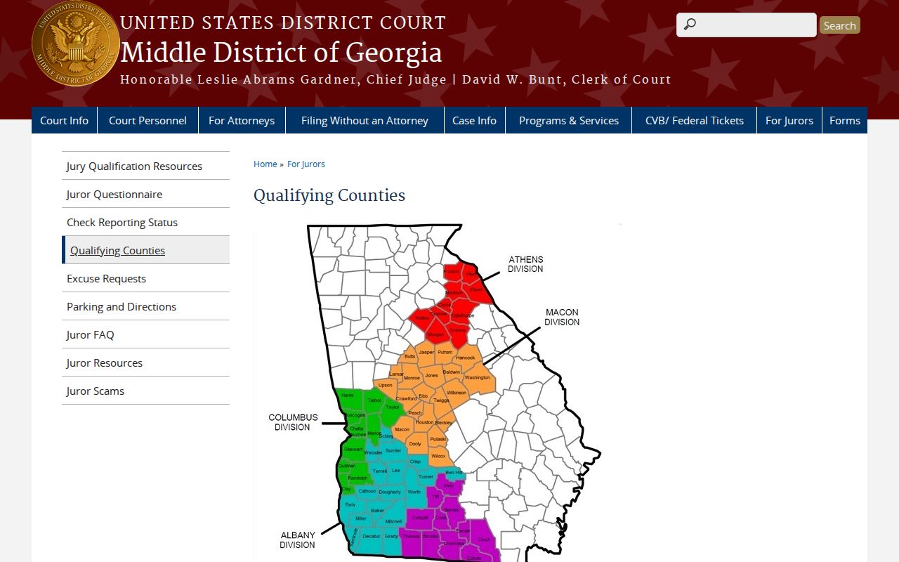 Franklin County federal court schedule Athens Division assignment