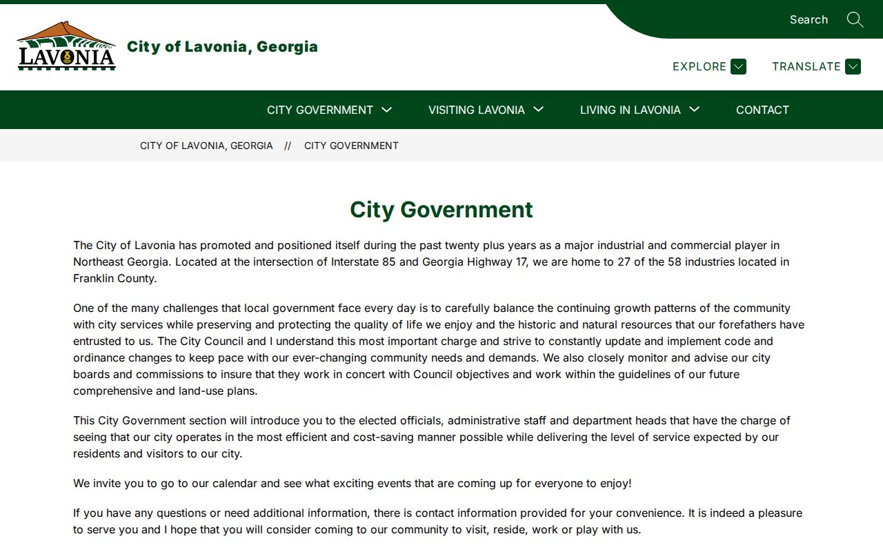 Lavonia court records municipal judge and court clerk