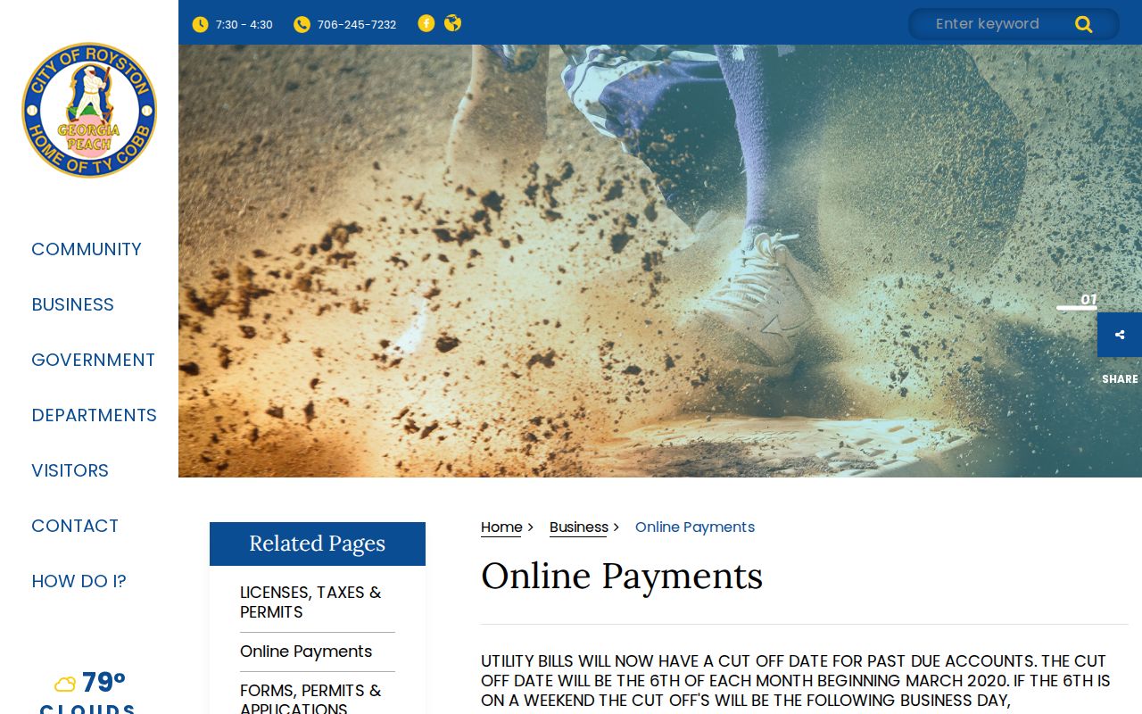 Royston court records online traffic payment page